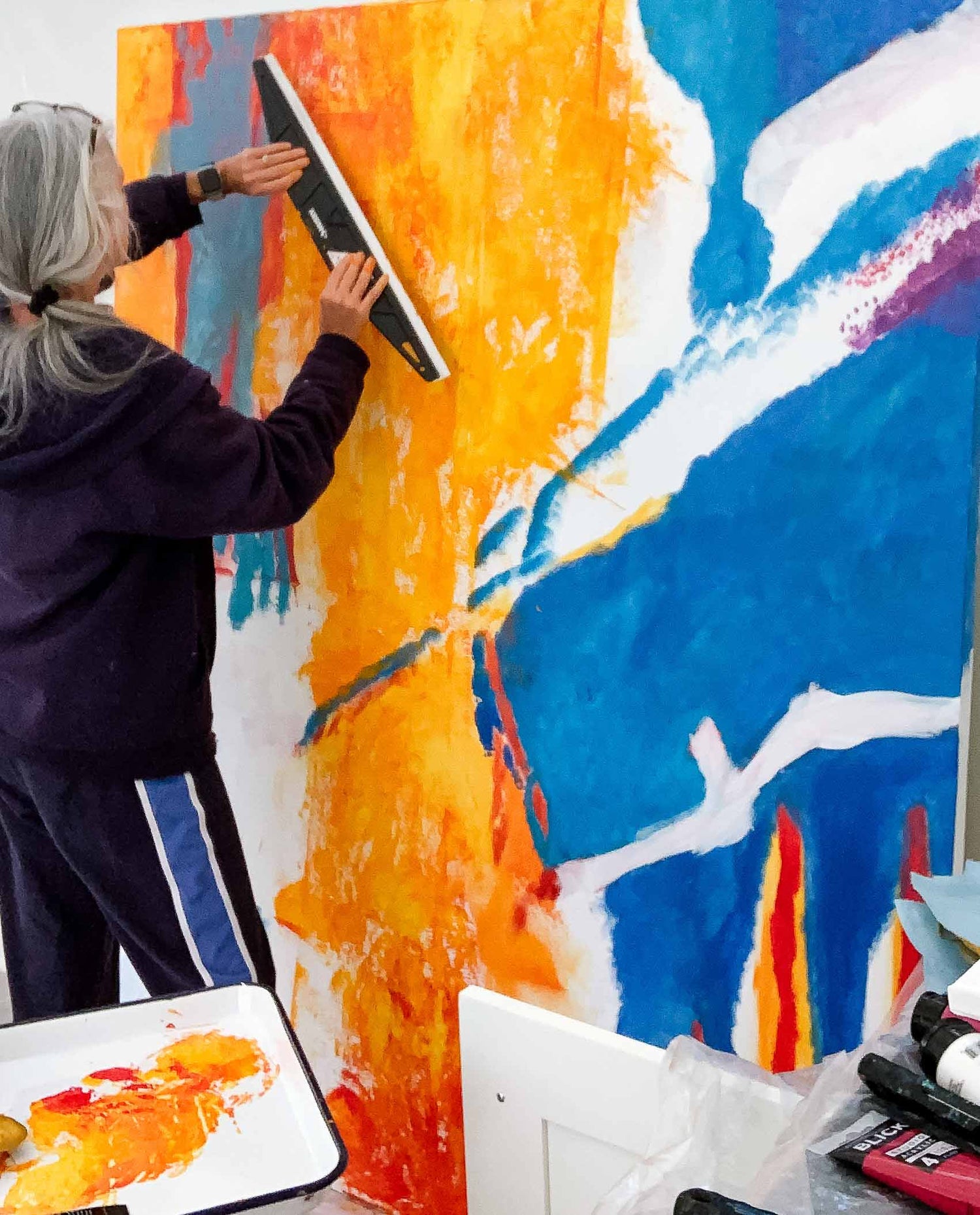 JenniLynne painting on large canvas